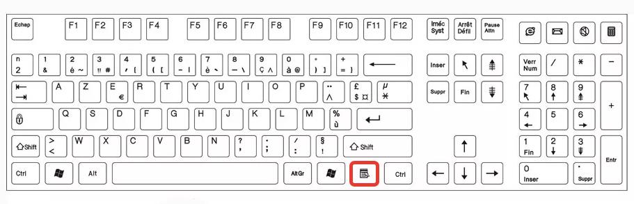 Klavisha vyzova kontekstnogo menyu na klaviature analog PKM
